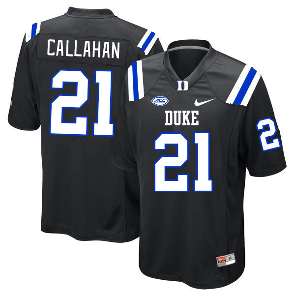 Men #21 Landan Callahan Duke Blue Devils College Football Jerseys Stitched-Black